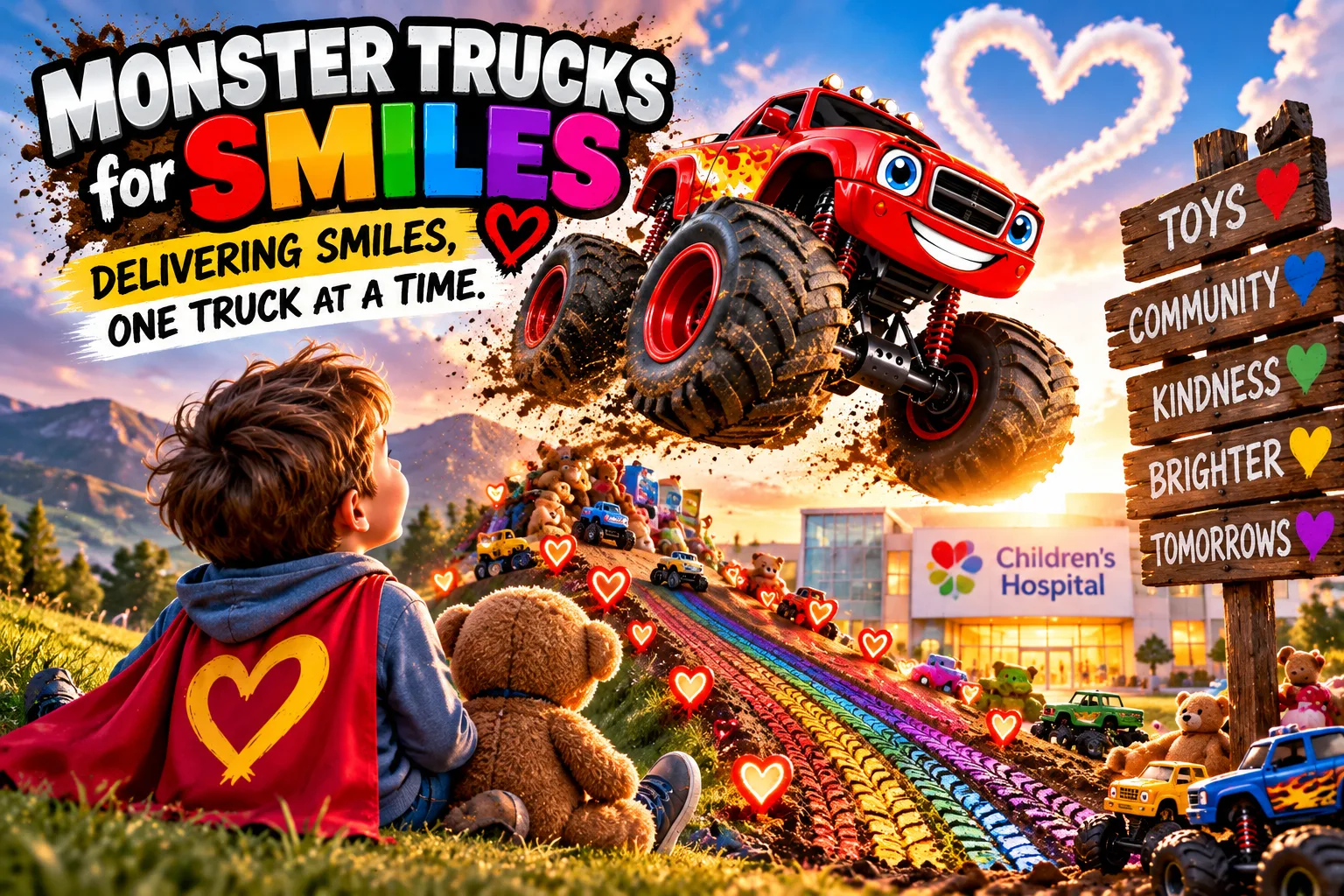 Red truck artwork